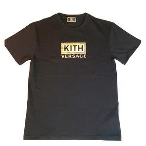 Kith x Versace Black Greek Key Tee